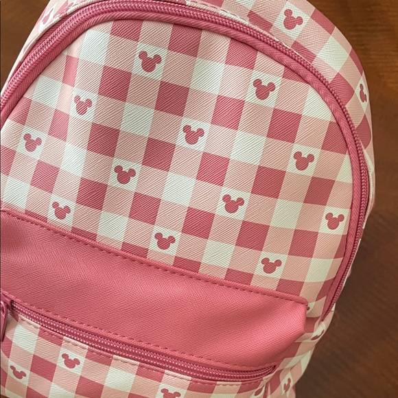 Disney Mickey Pink and White Gingham Mini Backpack main image 5